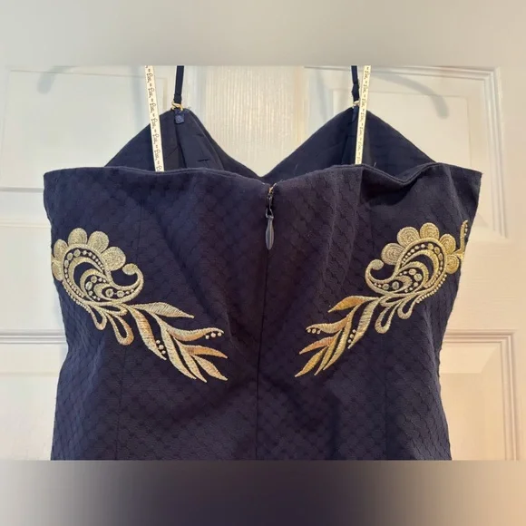 Lilly Pulitzer Demi Strapless Dress True Navy Size 10 - Picture 7 of 10